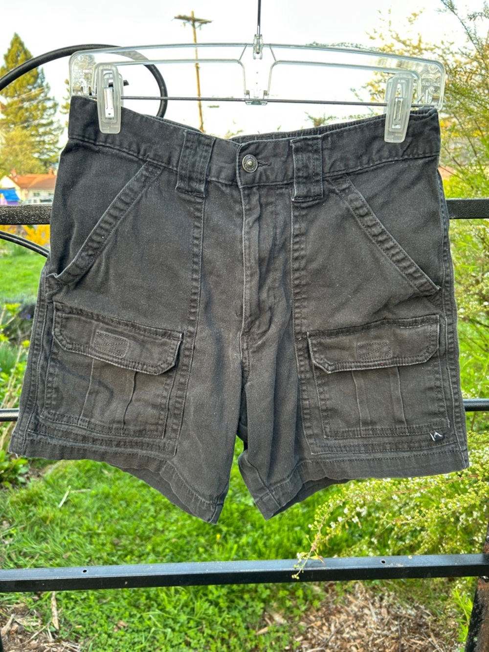 Denali black mostly cotton shorts with pockets size 30